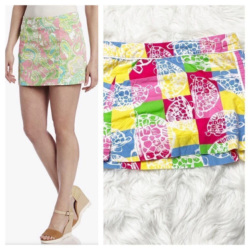 Lilly Pulitzer Rollin’ Turtle Lennie Check Skort